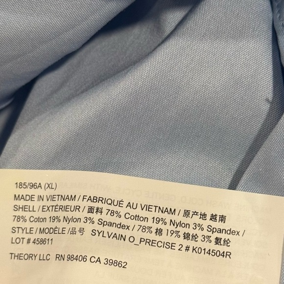 Theory Blue Casual Button Down Shirt - Picture 5 of 6
